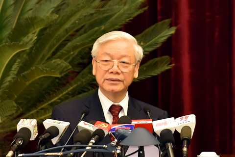 Tổng Bí thư Nguyễn Phú Trọng phát biểu khai mạc Hội nghị 11 Ban Chấp hành Trung ương khóa XI.